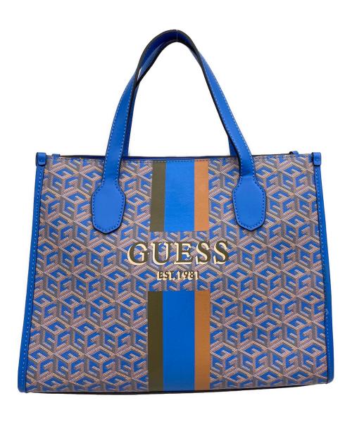 GUESS（ゲス）GUESS (ゲス) 2WAYバッグ ブルーの古着・服飾アイテム