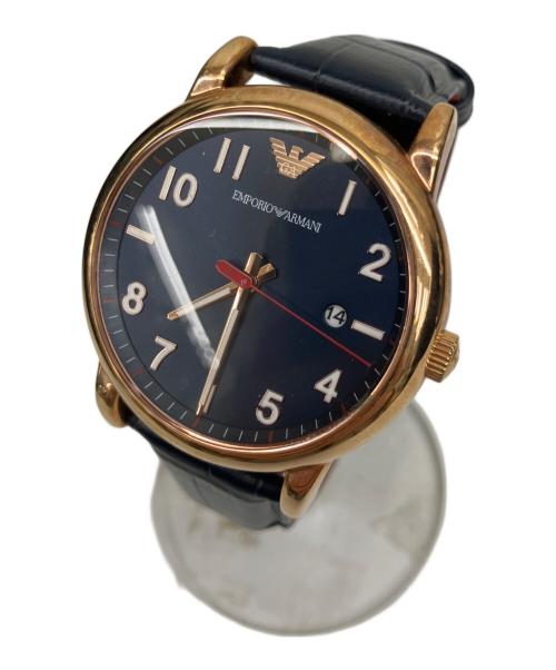 EMPORIO ARMANI（エンポリオアルマーニ）EMPORIO ARMANI (エンポリオアルマーニ) 腕時計 ネイビーの古着・服飾アイテム