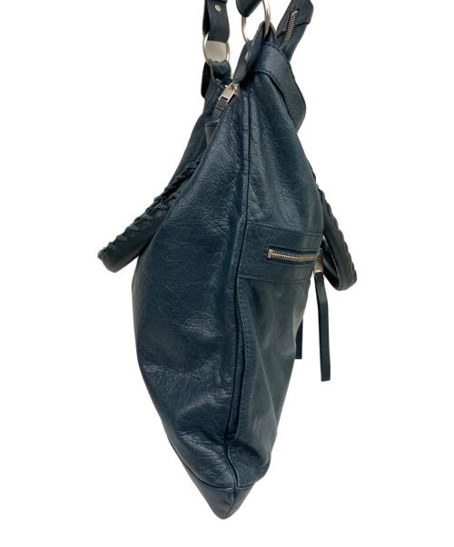BALENCIAGA（バレンシアガ）BALENCIAGA (バレンシアガ) レザートートバッグ ブルーの古着・服飾アイテム