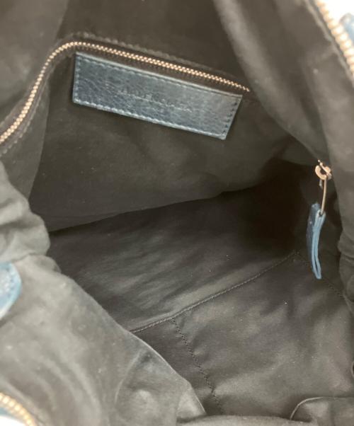 BALENCIAGA（バレンシアガ）BALENCIAGA (バレンシアガ) レザートートバッグ ブルーの古着・服飾アイテム