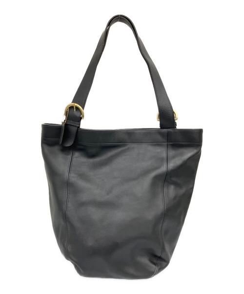 COACH（コーチ）COACH (コーチ) レザートートバッグ ブラックの古着・服飾アイテム