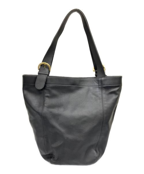 COACH（コーチ）COACH (コーチ) レザートートバッグ ブラックの古着・服飾アイテム