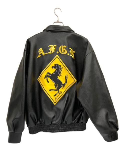 A FEW GOOD KIDS（アフューグッドキッズ）A FEW GOOD KIDS (アフューグッドキッズ) ホースロゴレザージャケット ブラック サイズ:Mの古着・服飾アイテム