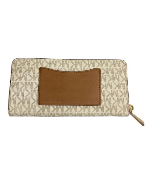 MICHAEL KORS（マイケル・コース）MICHAEL KORS (マイケル・コース) 長財布 ホワイト×ブラウンの古着・服飾アイテム