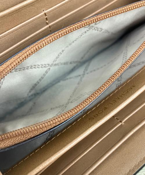 MICHAEL KORS（マイケル・コース）MICHAEL KORS (マイケル・コース) 長財布 ホワイト×ブラウンの古着・服飾アイテム