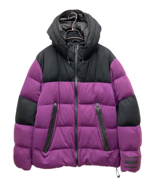 BLACK LABEL CRESTBRIDGE（ブラックレーベル クレストブリッジ）BLACK LABEL CRESTBRIDGE (ブラックレーベル クレストブリッジ) ダウンジャケット パープル×ブラック サイズ:Lの古着・服飾アイテム