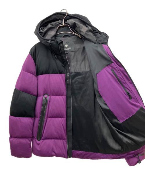 BLACK LABEL CRESTBRIDGE（ブラックレーベル クレストブリッジ）BLACK LABEL CRESTBRIDGE (ブラックレーベル クレストブリッジ) ダウンジャケット パープル×ブラック サイズ:Lの古着・服飾アイテム
