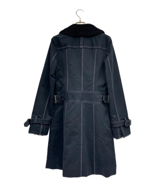 BURBERRY BLUE LABEL（バーバリーロンドンブルーレーベル）BURBERRY BLUE LABEL (バーバリーロンドンブルーレーベル) 裏ボアコート ブラック サイズ:36の古着・服飾アイテム