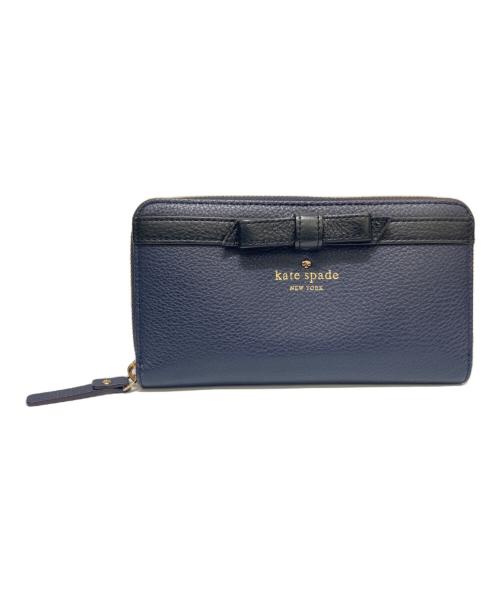 Kate Spade（ケイトスペード）Kate Spade (ケイトスペード) 長財布 ネイビーの古着・服飾アイテム