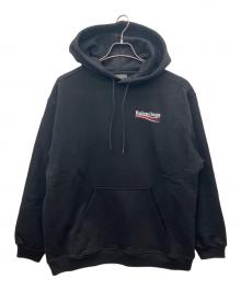 BALENCIAGA（バレンシアガ）の古着「プルオーバーパーカー Political Campaign Medium Fit Hoodieパーカー」｜ブラック