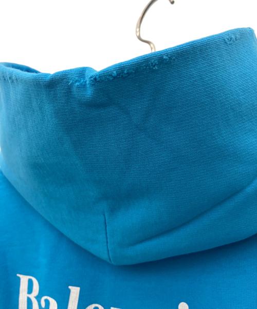 BALENCIAGA（バレンシアガ）BALENCIAGA (バレンシアガ) ダメージ加工プルオーバーパーカー スカイブルー サイズ:XSの古着・服飾アイテム