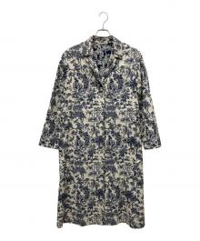STEVEN ALAN（スティーブンアラン）の古着「ANIMAL JACQUARD COAT」｜ホワイト×ネイビー
