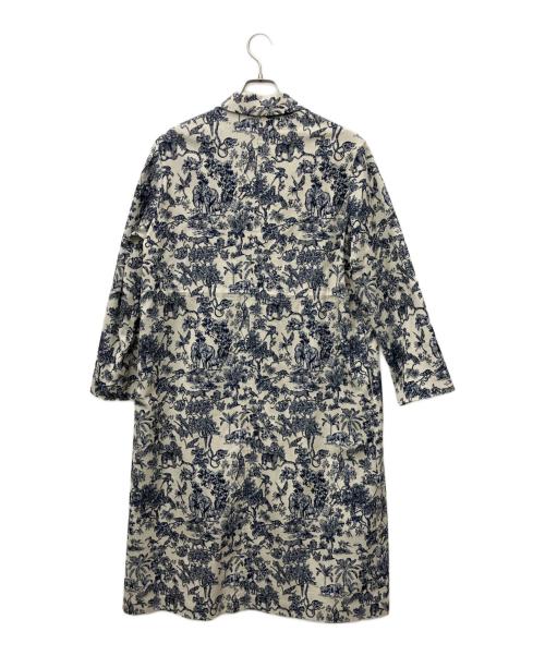 STEVEN ALAN（スティーブンアラン）STEVEN ALAN (スティーブンアラン) ANIMAL JACQUARD COAT ホワイト×ネイビー サイズ:Sの古着・服飾アイテム