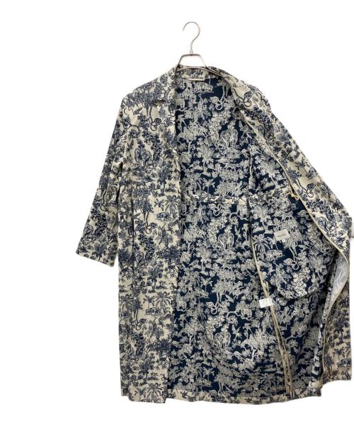 STEVEN ALAN（スティーブンアラン）STEVEN ALAN (スティーブンアラン) ANIMAL JACQUARD COAT ホワイト×ネイビー サイズ:Sの古着・服飾アイテム