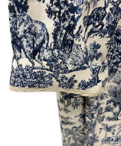 STEVEN ALAN（スティーブンアラン）STEVEN ALAN (スティーブンアラン) ANIMAL JACQUARD COAT ホワイト×ネイビー サイズ:Sの古着・服飾アイテム
