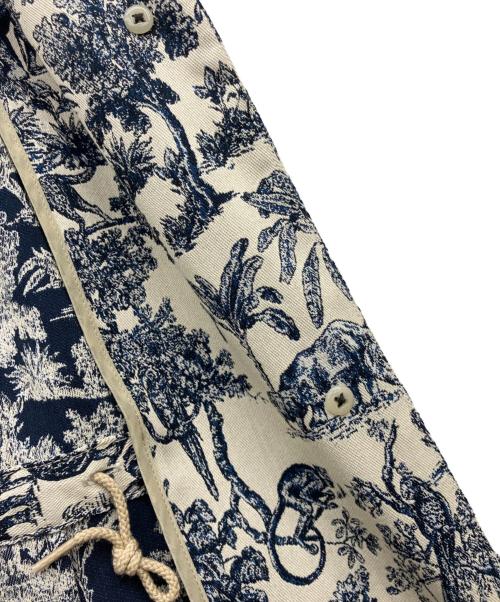 STEVEN ALAN（スティーブンアラン）STEVEN ALAN (スティーブンアラン) ANIMAL JACQUARD COAT ホワイト×ネイビー サイズ:Sの古着・服飾アイテム