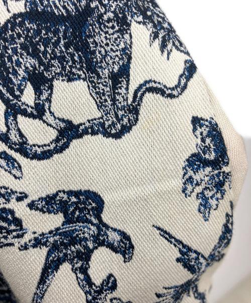 STEVEN ALAN（スティーブンアラン）STEVEN ALAN (スティーブンアラン) ANIMAL JACQUARD COAT ホワイト×ネイビー サイズ:Sの古着・服飾アイテム