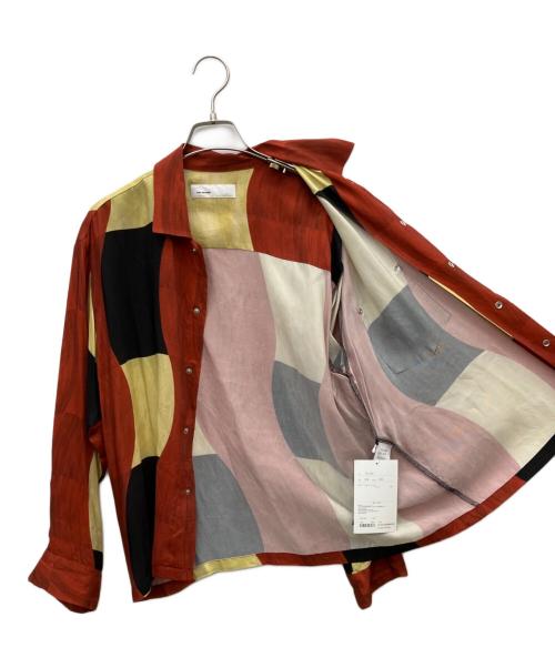 TOGA PULLA（トーガ プルラ）TOGA PULLA (トーガ プルラ) 長袖シャツ ブラウン×ブラック サイズ:XSの古着・服飾アイテム