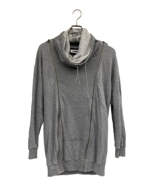 MM6 Maison Margiela（エムエムシックスメゾンマルジェラ）MM6 Maison Margiela (エムエムシックスメゾンマルジェラ) 変形パーカー グレー サイズ:FREEの古着・服飾アイテム
