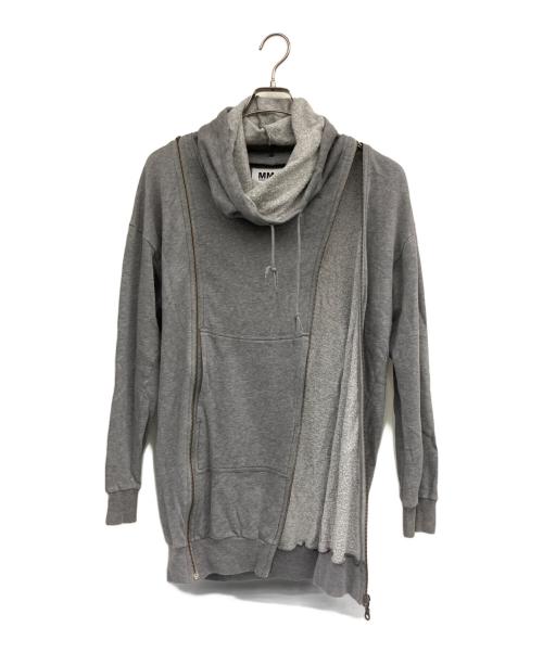 MM6 Maison Margiela（エムエムシックスメゾンマルジェラ）MM6 Maison Margiela (エムエムシックスメゾンマルジェラ) 変形パーカー グレー サイズ:FREEの古着・服飾アイテム