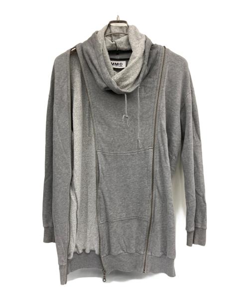 MM6 Maison Margiela（エムエムシックスメゾンマルジェラ）MM6 Maison Margiela (エムエムシックスメゾンマルジェラ) 変形パーカー グレー サイズ:FREEの古着・服飾アイテム