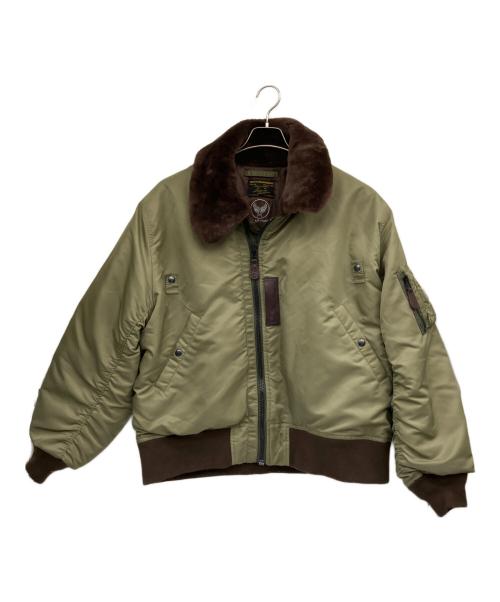 waiper（ワイパー）waiper (ワイパー) B-15B フライトジャケット カーキ×ブラウン サイズ:SIZE46の古着・服飾アイテム