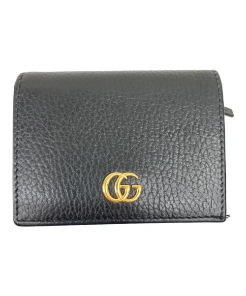 GUCCI（グッチ）GUCCI (グッチ) ダブルG カードケース ウォレット ブラックの古着・服飾アイテム