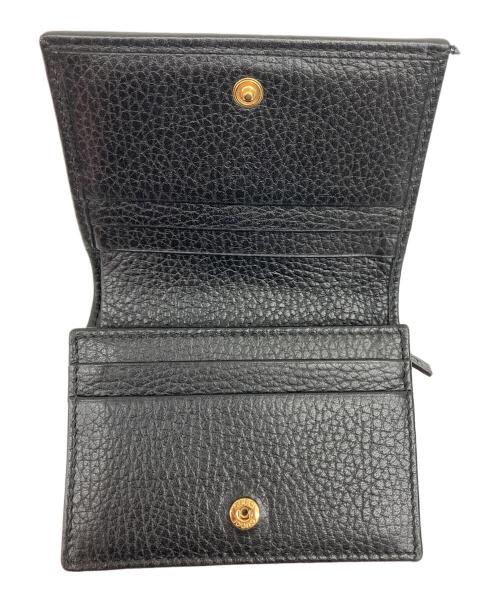 GUCCI（グッチ）GUCCI (グッチ) ダブルG カードケース ウォレット ブラックの古着・服飾アイテム