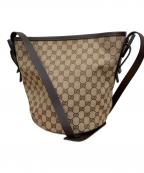 GUCCIグッチ）の古着「ショルダーバッグ」｜ベージュ×ブラウン