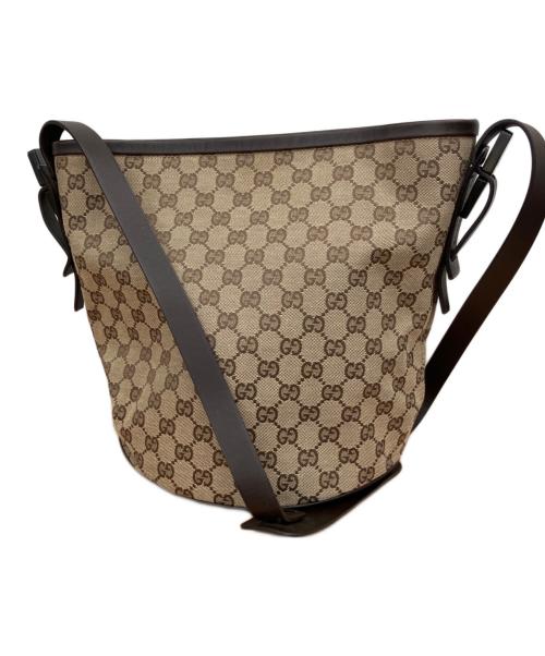 GUCCI（グッチ）GUCCI (グッチ) ショルダーバッグ ベージュ×ブラウンの古着・服飾アイテム