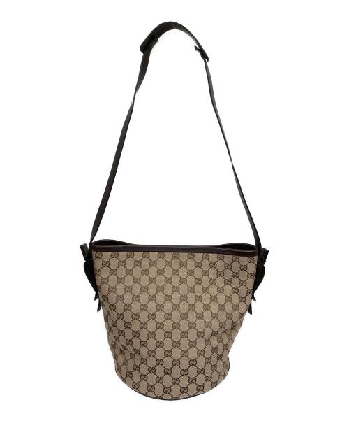 GUCCI（グッチ）GUCCI (グッチ) ショルダーバッグ ベージュ×ブラウンの古着・服飾アイテム