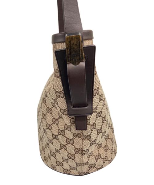 GUCCI（グッチ）GUCCI (グッチ) ショルダーバッグ ベージュ×ブラウンの古着・服飾アイテム