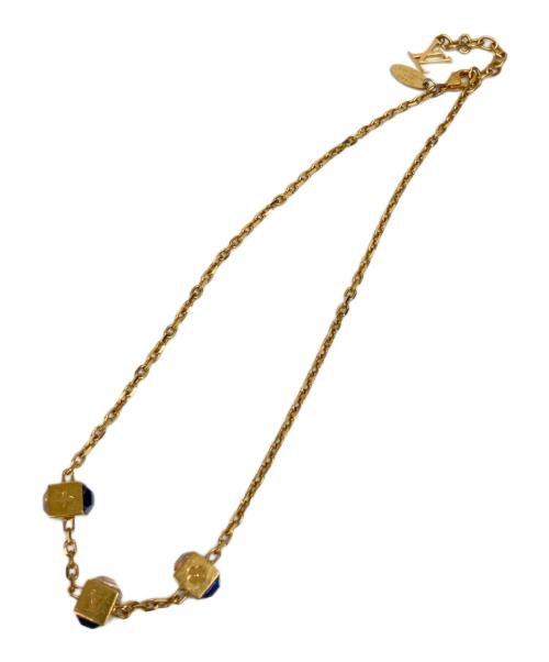 LOUIS VUITTON（ルイ ヴィトン）LOUIS VUITTON (ルイ ヴィトン) コリエ・ギャンブルネックレス ブルー×ゴールドの古着・服飾アイテム