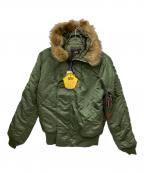 ALPHAアルファ）の古着「N-2B フライトジャケット」｜カーキ