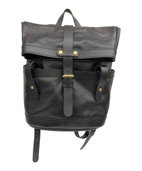 Herz（ヘルツ）Herz (ヘルツ) リュック ダブルポケットのおじきリュック ブラックの古着・服飾アイテム