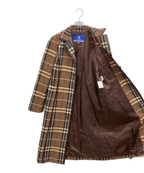 BURBERRY BLUE LABEL（バーバリーロンドンブルーレーベル）BURBERRY BLUE LABEL (バーバリーロンドンブルーレーベル) ロングコート ブラウン サイズ:38の古着・服飾アイテム
