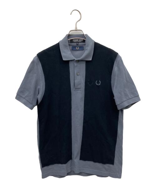 COMME des GARCONS HOMME DEUX（コムデギャルソン オム ドゥ）COMME des GARCONS HOMME DEUX (コムデギャルソン オム ドゥ) FRED PERRY (フレッドペリー) ポロシャツ ブラック×グレー サイズ:Sの古着・服飾アイテム