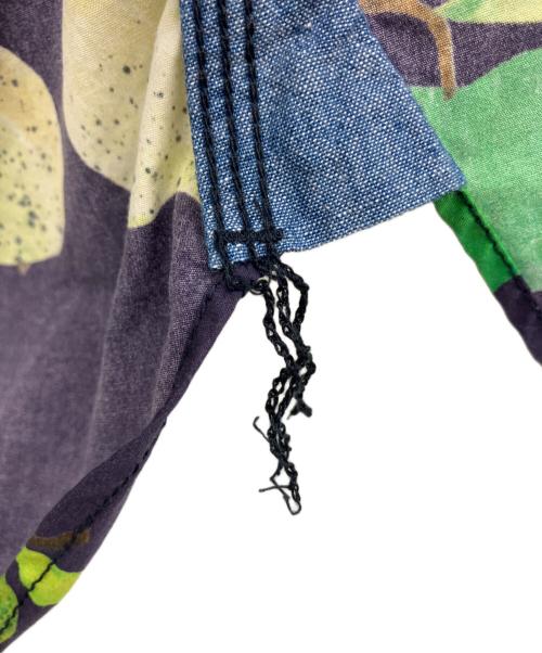 JUNYA WATANABE MAN（ジュンヤワタナベマン）JUNYA WATANABE MAN (ジュンヤワタナベマン) 半袖シャツ 綿ブロードプリントリンゴ柄大×綿シャンブレー ネイビー サイズ:Sの古着・服飾アイテム