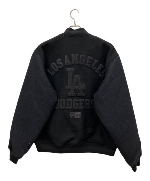 New Era（ニューエラ）New Era (ニューエラ) メルトン バーシティジャケット ロサンゼルス・ドジャース ブラック サイズ:Lの古着・服飾アイテム