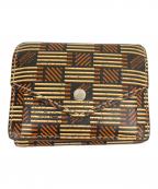 MOREAUPARISモロー・パリ）の古着「3つ折り財布」｜ブラウン×ブルー