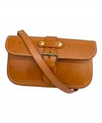 Herzヘルツ）の古着「レザーショルダーバッグ」｜ブラウン