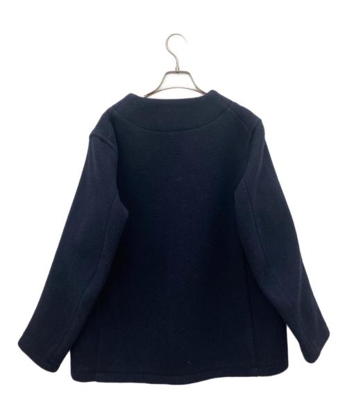 DANTON（ダントン）DANTON (ダントン) ウールモッサ ノーカラーシングルジャケット ネイビー サイズ:SIZE38の古着・服飾アイテム