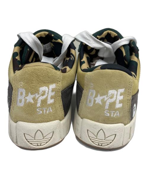 A BATHING APE（ア ベイシング エイプ）A BATHING APE (ア ベイシング エイプ) adidas (アディダス) LWST BAPE(ロースーツ ベイプ) グリーン×ブラウン サイズ:27の古着・服飾アイテム