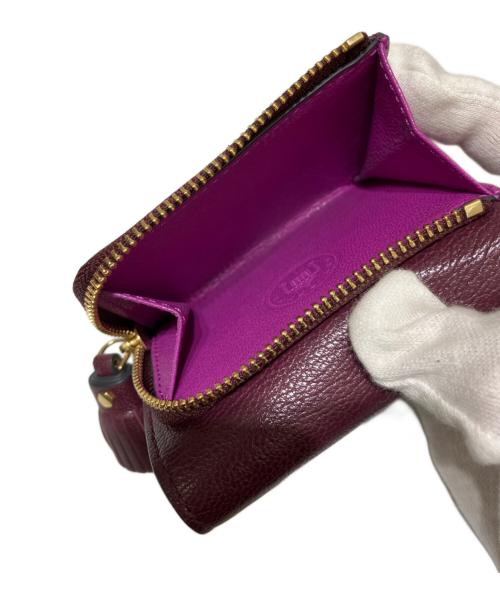 ANYA HINDMARCH（アニヤ・ハインドマーチ）ANYA HINDMARCH (アニヤ・ハインドマーチ) 3つ折り財布 ボルドーの古着・服飾アイテム