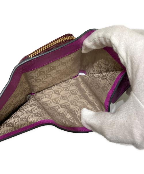 ANYA HINDMARCH（アニヤ・ハインドマーチ）ANYA HINDMARCH (アニヤ・ハインドマーチ) 3つ折り財布 ボルドーの古着・服飾アイテム