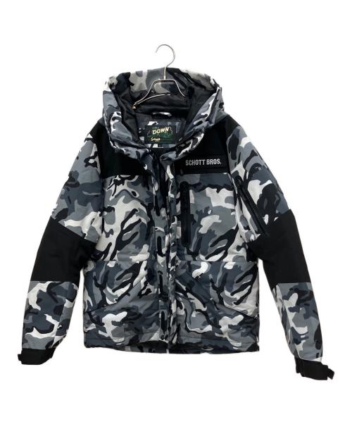 Schott（ショット）Schott (ショット) ダウンジャケット 2 TONE DOWN PARKA グレー サイズ:Sの古着・服飾アイテム