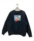 stussyステューシー）の古着「クルーネックスウェット」｜ブラック