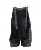 Knuth Marfクヌースマーフ）の古着「パッチワークデニムパンツ」｜ブラック