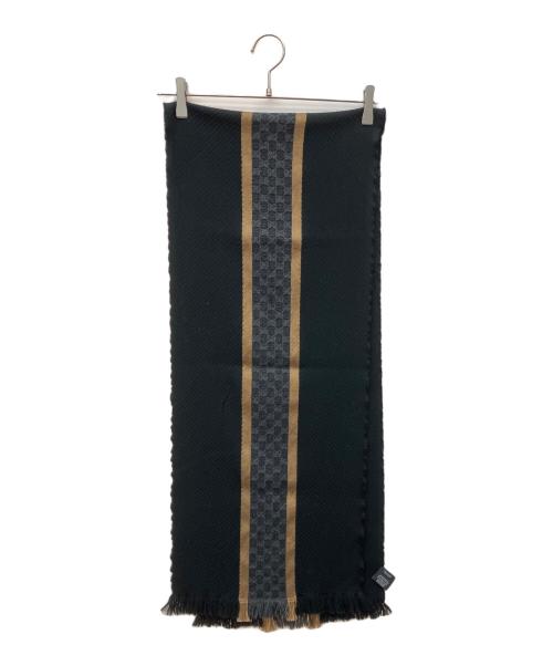 GUCCI（グッチ）GUCCI (グッチ) マフラー シェリーライン ※タグ片側外れ ブラックの古着・服飾アイテム