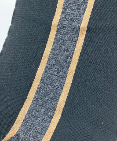 GUCCI（グッチ）GUCCI (グッチ) マフラー シェリーライン ※タグ片側外れ ブラックの古着・服飾アイテム